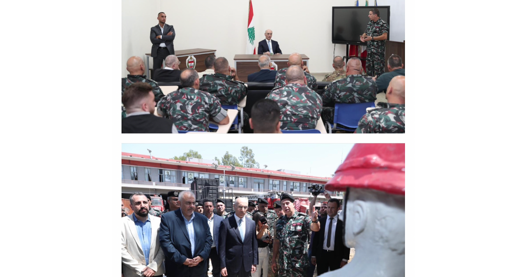 وزير الداخلية تفقد فوج الاطفاء