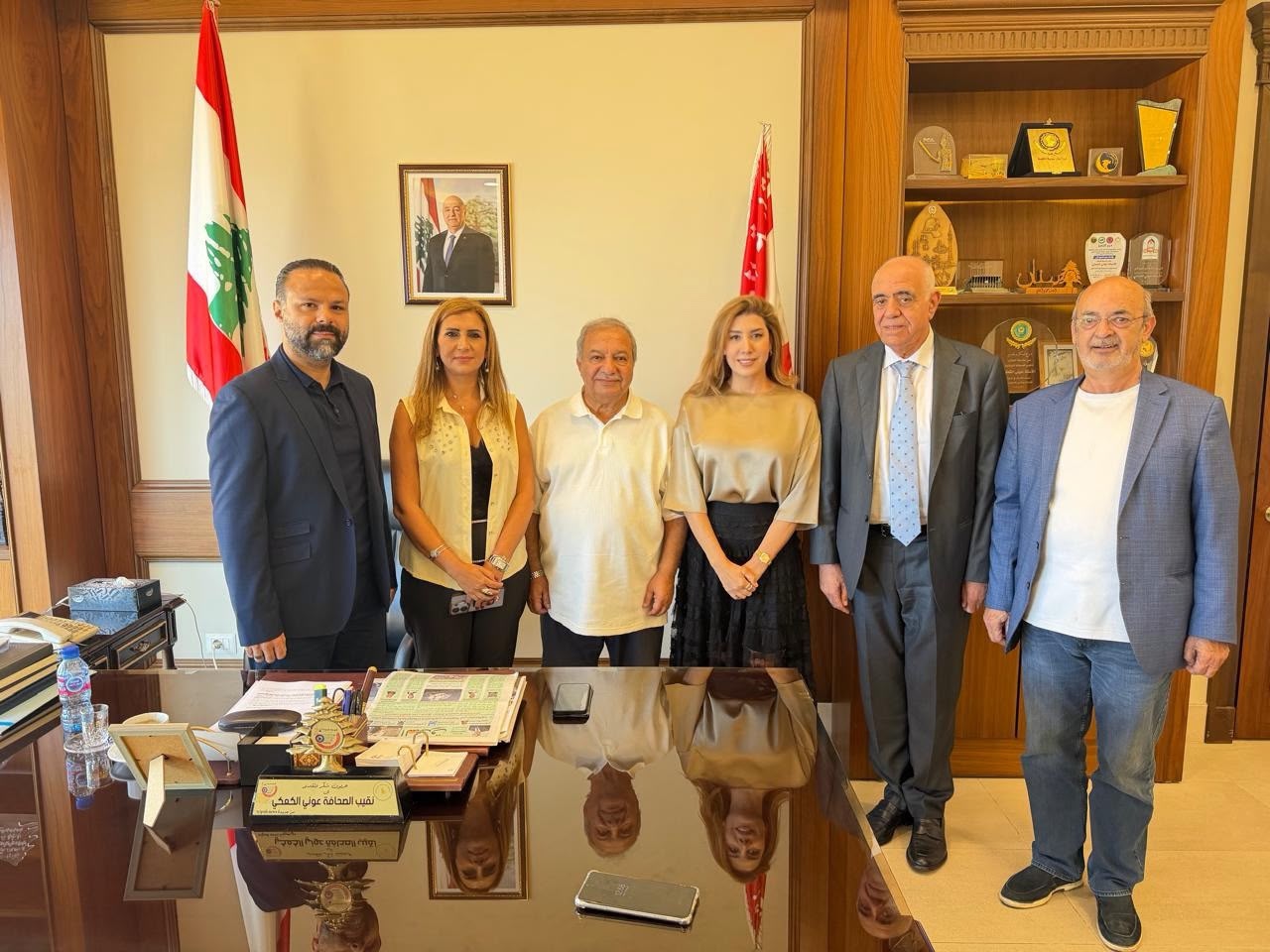 يعقوبيان تلتقي نقيبي الصحافة والمحررين وتبحث معهما قانون الأعلام.